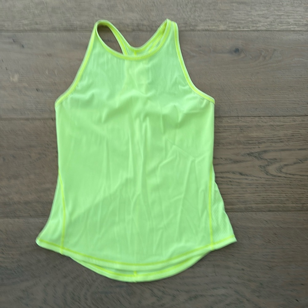 Lululemon size 4 neon yellow tank